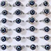 Bulk partier 50st Evil Devil's Eye Ring Hip Hop Gothic Vintage Silver Alloy Rings Manliga kvinnliga fashionabla festsmycken