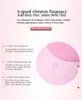 Electric Silicone Face Clean Brush Waterproof Facial Acne Cleansing Beauty Device USB Rechargeable High Frequency Sonic Skin Pore Cleaner and Massage Brushed Tool