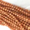 Högkvalitativ naturlig äkta Sydafrika Orange Rosa Kalcitrunda Smycken Loose Ball Beads 6mm 8mm 10mm 15 "06130 Q0531