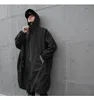 black hooded trench coat women