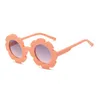 Flor de sol redondo para niños lindos gafas de sol UV400 para niñas niñas niño encantador bebé sol gafas de sol espejo gradiente