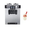 Máquina de helado suave de acero inoxidable 3 sabores Sundae Makers Venta de postres de plata