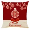 Taie d'oreiller noël rouge décoratif pour la maison housse de coussin décor doux taie d'oreiller # BL2