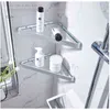 Badkamer plank aluminium douche glas zwarte afwerking opslag zuigmand rack accessoire 2111112