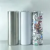 Lokalt lager! RAKA 15 oz 20 oz 30 oz Sublimation Vit Blank Skinny RAKA Tumblers med sugrör Vattenflaskor av rostfritt stål Dubbelisolerade koppar Muggar A12