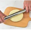 Stainless Steel Rolling Pin Metal for Bakers Cookie & Pastry Dough and Bakeware Roller Kitchen Baking Tools for Cakes