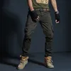 Byxor män casual camouflage militär taktiska lastbyxor multi-pocket mode fashions joggers svart armé byxor hög kvalitet 42