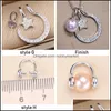 Schmuckeinstellungen S925 Sterling Silber Anhänger Zirkon Perlenkette 16 Stile Mode für Frauen Blank DIY Drop Lieferung 2021 O4Vhq