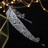 Asnora رائع تاج تيارا دي noiva ميغان ماركل الزفاف اكسسوارات للشعر النساء الشعر مجوهرات الزركون الزفاف تاج ودياراس 211214