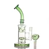 Hookah 8.8inches Pink Blue Recycler Dab Rigs Thick Glass Water Bongs Smoking Pipes Small Bong 14mm joint