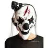 Halloween Party Masks Röd och vit Clown Mask Terror Mask Rolig Latex Full Face HeadGear T2I52731