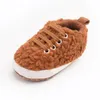 Eerste Walkers Leuke Warme Baby Prewalker Soft Thicken Lamb Cashmere Solid Soles Casual Schoenen Zuigeling Herfst Winter