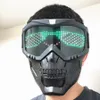 Original Cyberpunk Magic App Bluetooth RGB LED Taktische Schädelmaske Aufnahme Jagd Paintball -Masken Motorradmänner Vollge Gesicht Wanderung mil256v