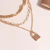 Кулон ожерелья панк металлические подвески для женщин золотые серебряные цветные многослойные цепи ожерелье Hiphop рок-вечеринка ювелирные изделия аксессуары