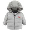 Meisje kleding katoen kinderen onderaan gewatteerde jas baby winter hooded jas oor uitloper 211027