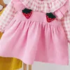 Spring Infant Baby Girls Dress Clothes Princess Toddler Dresses for Girls Party Birthday Dress 0-2years Baby Clothing Vestidos Q0716