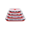 4 PCS BPA Free Silicone Collapsible Lancheira Ao Ar Livre Caixa De Armazenamento De Alimentos Recipiente Eco-Friendly Microwavável Piquenique Portátil Camping 210925