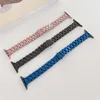 Slimming Metal Chain Straps For Apple Watch Bands 44mm 42mm 40mm 38mm Bracelet Stainless Steel Replacement Wristbands Iwatch Series 6 5 4 SE Watchband