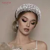 TOPQUEEN HP364 Sparkly Full Rhinestone Baroque Hairband Luxury Wedding Charming Hair Accessories Wedding Headband Hair Jewelry X0726