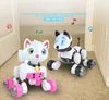 Sing Dance Smart Dog Cat Robot Toy Pojazdy Pet Interactive Program Dance Spacer Robotic Animal Toys