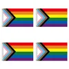 90 * 150cm regnbåge flagga lesbisk gay stolthet polyester lgbt flagga banner hand vinkande festival gay banner part supplies t2i52137