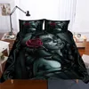 Bonnoy Sugar Skull Beddengoed Set Queen Size Flower Skull Bed Linnen Dubbele Dekbedovertrek met kussensloop King Size Skull Beddengoed 210309