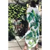 Boho Print Chiffon Tuniek Sexy Badpak Cover-Ups Plus Size Beach Wear Kimono Dres Zomerbadpak Cover 210722