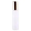 Wholesale rolo de 10ml recarregável quente na fragrância de vidro fosco frascos de perfume de metal bola de rolos de metal frasco de óleo essencial
