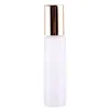 wholesale chaud rechargeable 10ml Roll On Frosted Glass Fragrance Bouteilles de parfum en acier métal Roller Ball bouteille d'huile essentielle