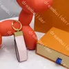 high-quality M65221 fashion TOP Designer keychain Handmade PU leather Car Keychains man Women Bag Charm Hanging decoration Pendant Accessories with box