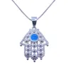 Fashion Choker Pendants 100% 925 Sterling Silver Jewelry Blue Fire Opal Cute Pendant Necklaces Women without Chain