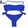 Eonar bikini solid kvinna baddräkt brasiliansk snitt botten uppsättning push up swimwear femme baddräkter sport strand bär 210630