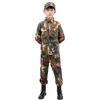 Soldado Cosplay camuflaje ejército traje disfraz táctico ropa elegante disfraz de Halloween para niños fiesta uniforme militar equipo Y0913