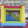 Castello gonfiabile gonfiabile per trampolini in PVC rosa 4x4m Casa per buttafuori da salto pop-up commerciale con scivolo in nave