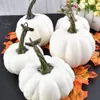 6Pcs Halloween White Pumpkin Foam Toy Artificial Mini Pumpkin Simulation Prop Garden Party Decoration Y201015