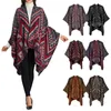 Women's Jackets Women's Elegant Shawl Wrap Patterns Printed Open Front Knitted Cashmere Winter Thick Super Soft Cardigans Lightweight