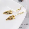 Dangle & Chandelier JoJos Bizarre Adventure Rohan Kishibe Earrings Motionless Fountain Pen Ear Clips Riman Peripheral Cosplay Jewe284N