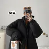 Giacca da uomo oversize invernale da uomo 2022 da uomo addensano giacche da colletto da uomo con mantello caldo da uomo streetwear esterno imbottito b377 B377