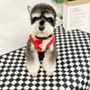 Retro Flora Jakarlı Pet Yelek Köpek Giyim 3 Renkler Sıcak Tasarımcı Evcil Yelek Noel Günü Hediye Teddy Schnauzer Kazak için