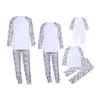 2021 Pyjamas de Noël Famille Correspondant Haut à manches longues + Pantalons Ensembles Coton Cerfs Tenues Vêtements Joyeux Arbre de Noël Costumes imprimés H1014