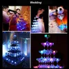 RGB FLASH LED CUBE LIGHTS ICE CUBES Lampor Flash Liquid Sensor Water Submersible LED Bar Light Up For Club Wedding Party Champagne Tower