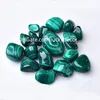 Genuine Malachite Tumbled Stone Crafts 20-30mm Pietre di cristallo di quarzo a strisce verdi naturali a forma libera utilizzate per la protezione e la guarigione Wicca positiva Piedras Caidas