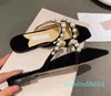 Fashion-Flats Abito da sposa Sandali Pantofole da donna Punta quadrata Perle Cinghie Décolleté da donna Matrimonio per feste