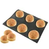 Silicone Bun Bread forma de forma redonda bandeja de perfuray moldes para assar hamburgerbunpufftartlet e mais y200618