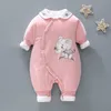 Fall winter born baby girls boys clothes outfits rompers sets for infant clothing jumpsuit 1st birthday costumes 211011