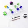 LOVE_E_CIG CSYC NC011 HOOFAH 10mm 14mm Rökning Pipe Bubbler Bong Titanium Tips Ceramic Quartz Banger Nail Clips Oil Rig Glass Pipes 3 Färger