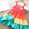 Девушка Princess платье лето красочное высказывание пляжное платье хлопчатобумажная одежда для детей 2-6 лет малыш одежда для девочки малыша одежда Q0716