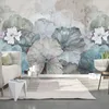 Benutzerdefinierte 3D Wandbilder Tapete Chinesischer Stil Handgemalte Lotus Dekoration Wohnzimmer Esszimmer Schlafzimmer Blume