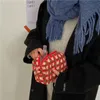 Cosmetic Bags & Cases Korean Polyester Knitted Plaid Handbag Travel Christmas Makeup Bag Toiletry Storage Organizer