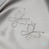 Шпилька 925 серебряная игровая игл минималистские полые линии серьги бабочки преувеличенные личности, холодный ветер и тонкие украшения